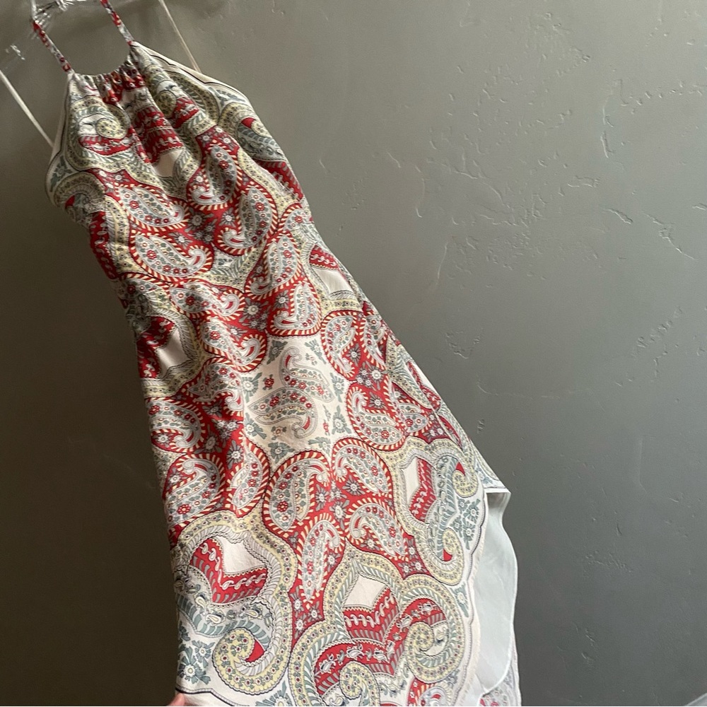 Kay Unger Y2K Vintage designer halter colorful print dress